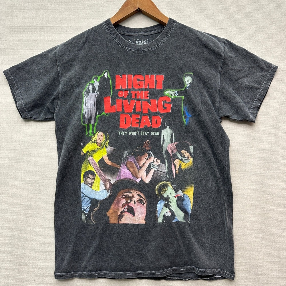 Night of the Living Dead Small T Shirt Horror Movie Graphic Tee Vintage Style
